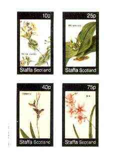 Staffa 1982 Flowers #35 (Honey Suckle, Melanthium, Babiana & Ixia) imperf set of 4 values unmounted mint