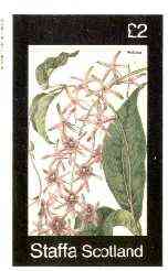 Staffa 1982 Flowers #35 (Petrea) imperf deluxe sheet (£2 value) unmounted mint