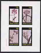 Staffa 1982 Flowers #36 (Epidendrum, Morea, Melaspherula & Corn Flag) imperf set of 4 values unmounted mint