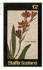 Staffa 1982 Flowers #36 (Crimson Bablana) imperf deluxe sheet (£2 value) unmounted mint