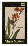 Staffa 1982 Flowers #36 (Crimson Bablana) imperf deluxe sheet (£2 value) unmounted mint