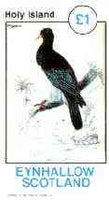 Eynhallow 1982 Birds #25 (Pigeon) imperf souvenir sheet (£1 value) unmounted mint