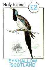 Eynhallow 1982 Birds #25 (Cape Turtle) imperf deluxe sheet (£2 value) unmounted mint