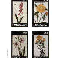 Staffa 1982 Flowers #37 (Ixia, Mesembryanthemum, Gladiolus & Genista) imperf set of 4 values unmounted mint