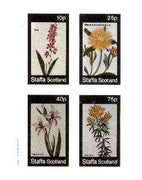 Staffa 1982 Flowers #37 (Ixia, Mesembryanthemum, Gladiolus & Genista) imperf set of 4 values unmounted mint