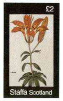 Staffa 1982 Flowers #37 (Lilium) imperf deluxe sheet (£2 value) unmounted mint