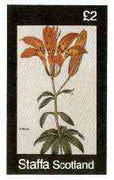Staffa 1982 Flowers #37 (Lilium) imperf deluxe sheet (£2 value) unmounted mint