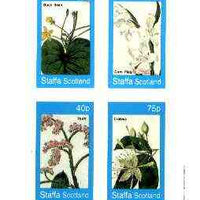 Staffa 1982 Flowers #38 (Buck Bean, Corn Flag, Thrift & Crateva) imperf set of 4 values unmounted mint