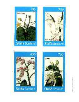 Staffa 1982 Flowers #38 (Buck Bean, Corn Flag, Thrift & Crateva) imperf set of 4 values unmounted mint
