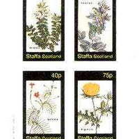 Staffa 1982 Flowers #39 (Veronica, Teucrium, Ipomcea & Argemone) imperf set of 4 values unmounted mint