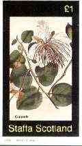 Staffa 1982 Flowers #39 (Capparis) imperf souvenir sheet (£1 value) unmounted mint