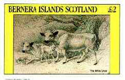 Bernera 1982 Domesticated Animals (Urus) imperf deluxe sheet (£2 value) unmounted mint