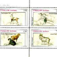 Eynhallow 1982 Sheep & Goats (Ibex, Cashmere Goats, etc) perf sheet containing set of 4 values unmounted mint