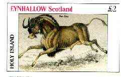 Eynhallow 1982 The Gnu imperf deluxe sheet (£2 value) unmounted mint