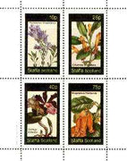 Staffa 1982 Flowers #40 (Pentstemon, Columnea, Cattleya & Brugmansia) perf set of 4 values unmounted mint