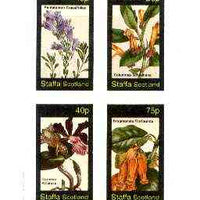 Staffa 1982 Flowers #40 (Pentstemon, Columnea, Cattleya & Brugmansia) imperf set of 4 values unmounted mint