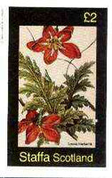 Staffa 1982 Flowers #40 (Loasa) imperf deluxe sheet (£2 value) unmounted mint