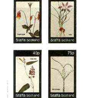 Staffa 1982 Flowers #41 (Aquilegia, Ixia, Glycine & Struthiola) imperf set of 4 values unmounted mint