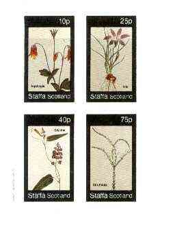 Staffa 1982 Flowers #41 (Aquilegia, Ixia, Glycine & Struthiola) imperf set of 4 values unmounted mint