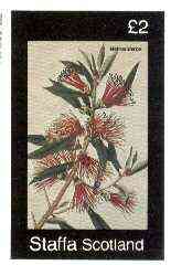 Staffa 1982 Flowers #41 (Metrosideros) imperf deluxe sheet (£2 value) unmounted mint
