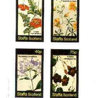 Staffa 1982 Flowers #42 (Loasa, Tropaeolum, Rondeletia & Echites) imperf set of 4 values unmounted mint