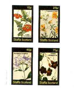 Staffa 1982 Flowers #42 (Loasa, Tropaeolum, Rondeletia & Echites) imperf set of 4 values unmounted mint