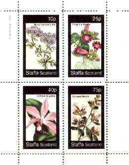 Staffa 1982 Flowers #44 (Campanulata, Pharbitis, Cattleya & Corraea) perf set of 4 values unmounted mint