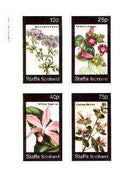 Staffa 1982 Flowers #44 (Campanulata, Pharbitis, Cattleya & Corraea) imperf set of 4 values unmounted mint