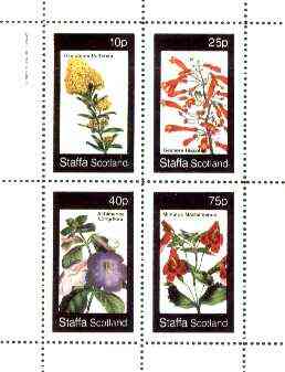 Staffa 1982 Flowers #45 (Oxylobium, Gesnera, Achimenes & Mimulus) perf set of 4 values unmounted mint