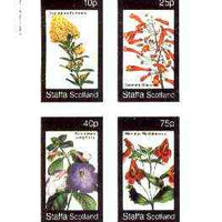 Staffa 1982 Flowers #45 (Oxylobium, Gesnera, Achimenes & Mimulus) imperf set of 4 values unmounted mint