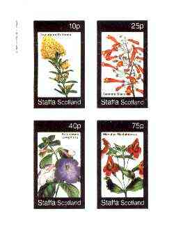Staffa 1982 Flowers #45 (Oxylobium, Gesnera, Achimenes & Mimulus) imperf set of 4 values unmounted mint