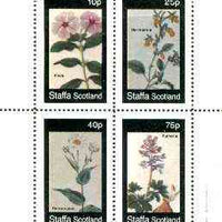 Staffa 1982 Flowers #46 (Vinca, Hermannia, Rananculus & Fumaria) perf set of 4 values unmounted mint