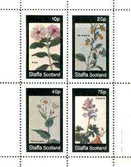 Staffa 1982 Flowers #46 (Vinca, Hermannia, Rananculus & Fumaria) perf set of 4 values unmounted mint