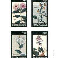 Staffa 1982 Flowers #46 (Vinca, Hermannia, Rananculus & Fumaria) imperf set of 4 values unmounted mint