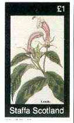 Staffa 1982 Flowers #46 (Lobelia) imperf souvenir sheet (£1 value) unmounted mint