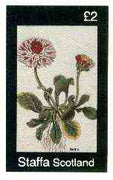 Staffa 1982 Flowers #46 (Bellis) imperf deluxe sheet (£2 value) unmounted mint