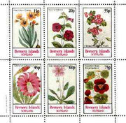 Bernera 1982 Flowers #20 (Petunia, Steptanthera, Crategus etc) perf,set of 6 values unmounted mint