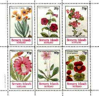 Bernera 1982 Flowers #20 (Petunia, Steptanthera, Crategus etc) perf,set of 6 values unmounted mint