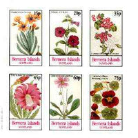 Bernera 1982 Flowers #20 (Petunia, Steptanthera, Crategus etc) imperf,set of 6 values unmounted mint