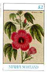 Staffa 1982 Flowers #47 (Hibiscus) imperf deluxe sheet (£2 value) unmounted mint
