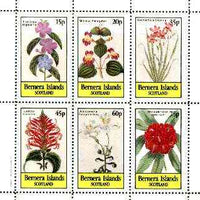 Bernera 1982 Flowers #21 (Mimulus, Justicia, Rhododendron, etc) perf,set of 6 values unmounted mint