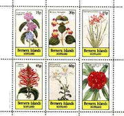 Bernera 1982 Flowers #21 (Mimulus, Justicia, Rhododendron, etc) perf,set of 6 values unmounted mint