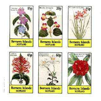 Bernera 1982 Flowers #21 (Mimulus, Justicia, Rhododendron, etc) imperf,set of 6 values unmounted mint