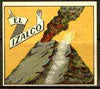 Match Box Labels - El Izalco (Volcano - yellow background) label in very fine unused condition (Swedish)