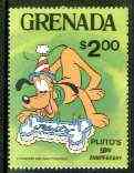 Grenada 1981 50th Anniversary of Walt Disney's Pluto $2 unmounted mint, SG 1110