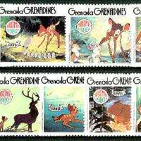 Grenada - Grenadines 1980 Christmas (Scenes from Disney's Bambi) set of 9 unmounted mint, SG 415-23