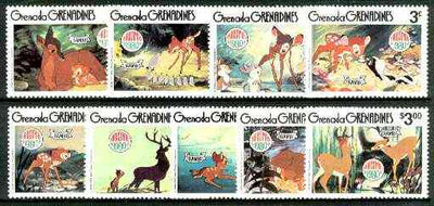 Grenada - Grenadines 1980 Christmas (Scenes from Disney's Bambi) set of 9 unmounted mint, SG 415-23