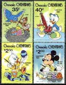 Grenada - Grenadines 1981 Easter (walt Disney's Characters) set of 4 unmounted mint, SG 434-37*