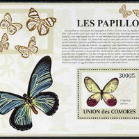 Comoro Islands 2009 Butterflies perf s/sheet unmounted mint