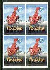 New Zealand 1998 Town Icons 40c Crawfish self-adhesive block of 4, SG 2199